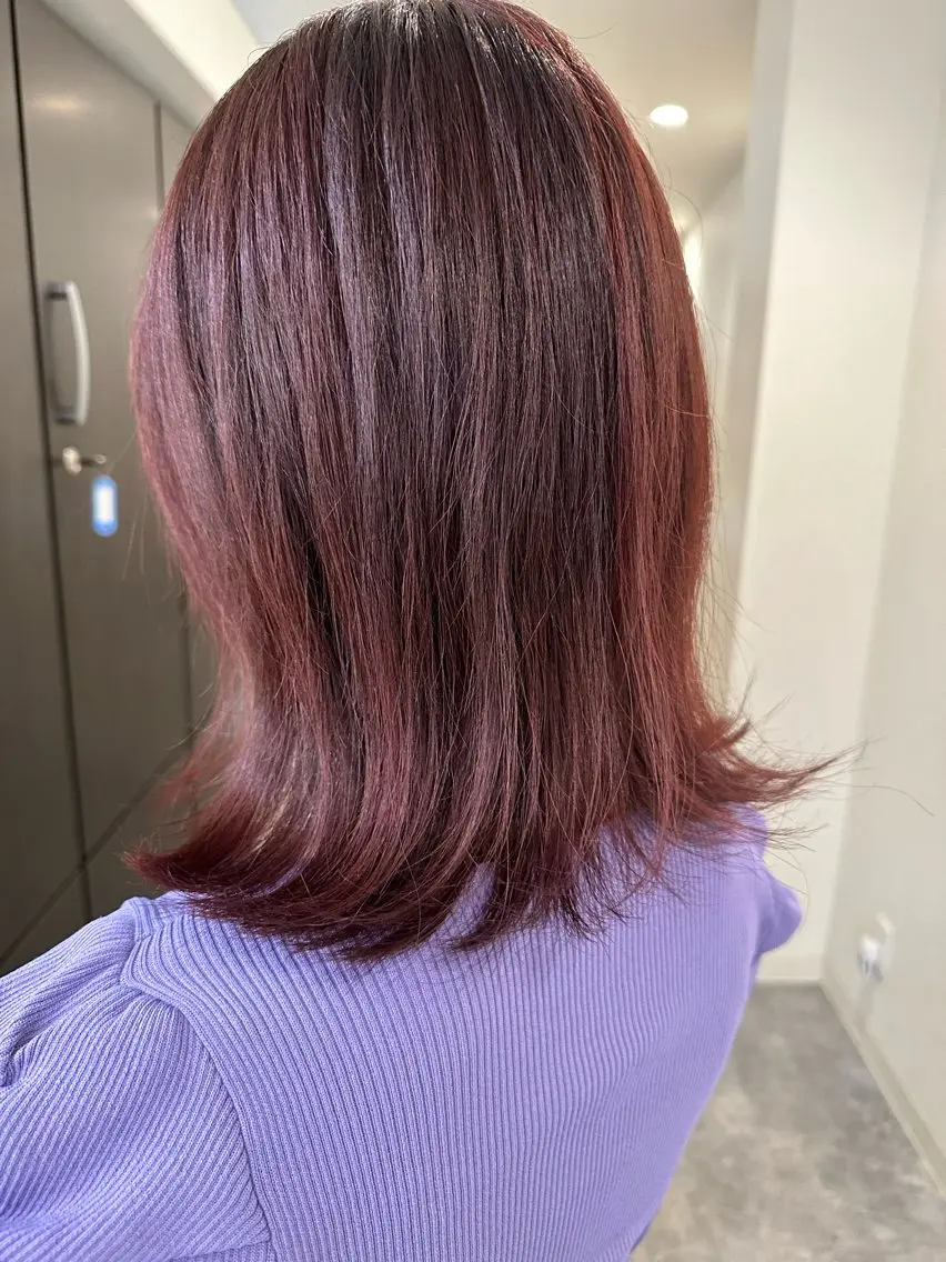 ミディアム ボブ カット ヘアカラー H (エイチ) 烏丸御池店のヘアスタイル