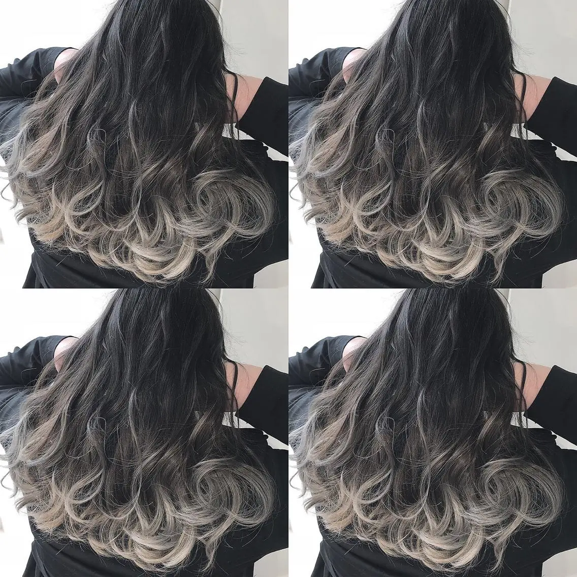 セミロング カラー ヘアアレンジ ネイル マツエク・マツパ グラデーションカラー シルバー グラデーション シルバー 阿部 圭悟のヘアスタイル