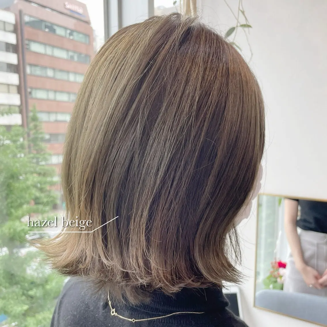 ミディアム カラー カット ヘアカラー トリートメント 縮毛矯正/ベージュ カラー🧸綾里のヘアスタイル