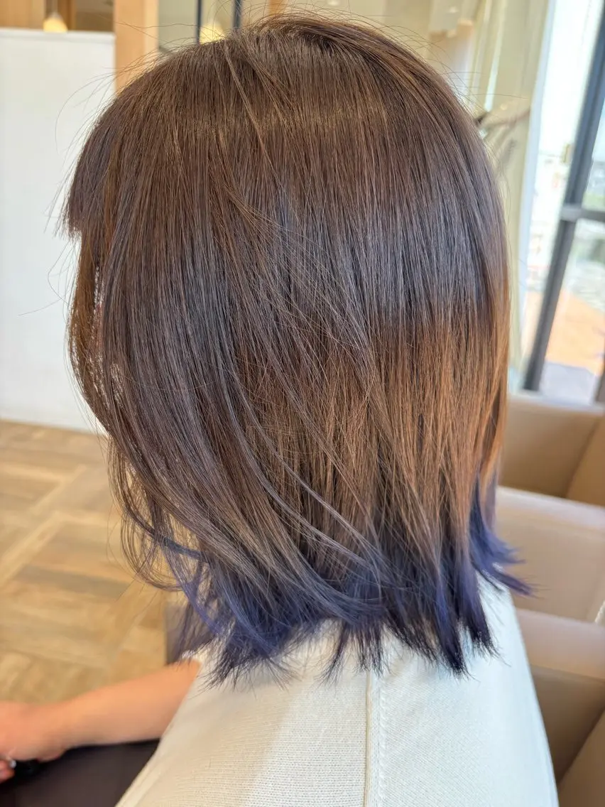 ミディアム カラー かわにし ゆきのヘアスタイル