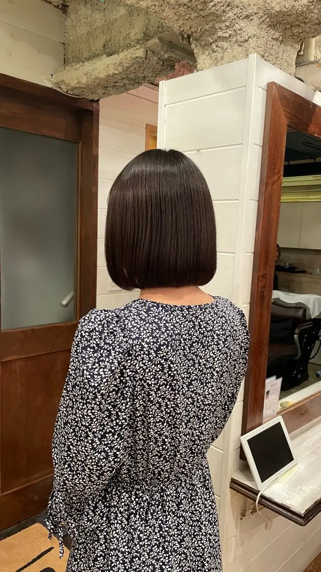 ショート 縮毛矯正/レイヤー/ ボブ♡Natsukiのヘアスタイル