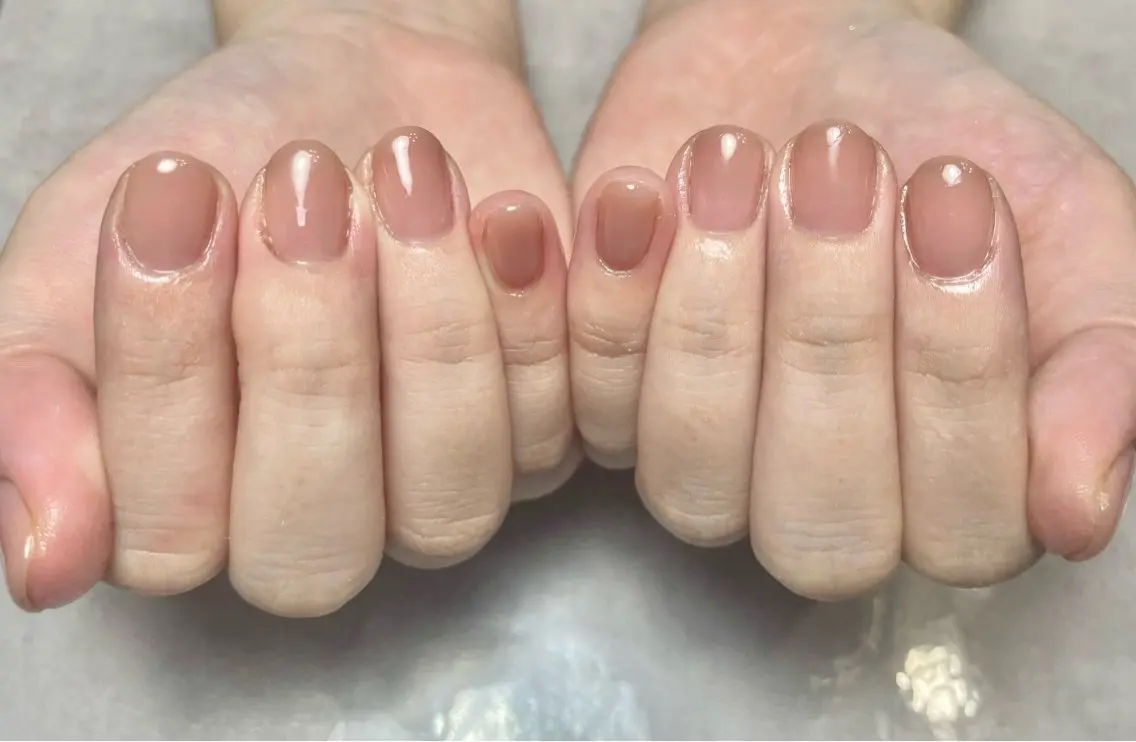 ネイル ジェルネイル オフィスネイル ワンカラーネイル パラジェル シンプルネイル ハンドネイル BLANC.nail yuuのネイルデザイン