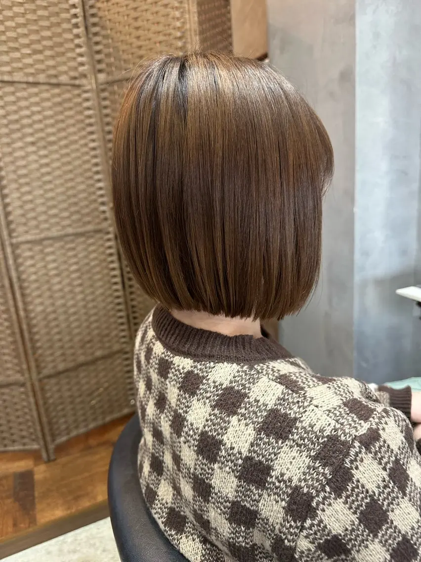 ショート カット ヘアカラー トリートメント 廣瀬双葉 ボブ/ミディアムのヘアスタイル