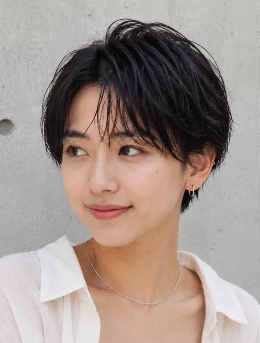 ショート カット ヘアカラー トリートメント 似合わせ×ケア 質感🫧シオンのヘアスタイル