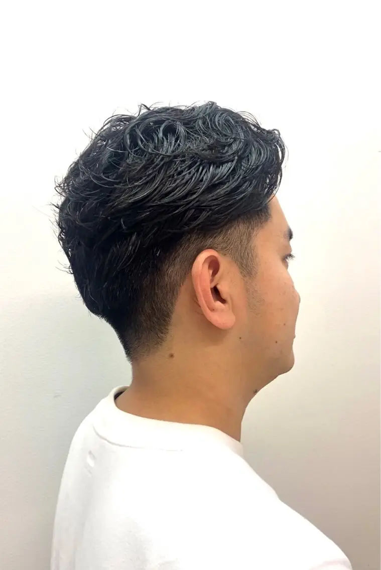 ショート パーマ メンズ メンズパーマ 染谷 れなのヘアスタイル