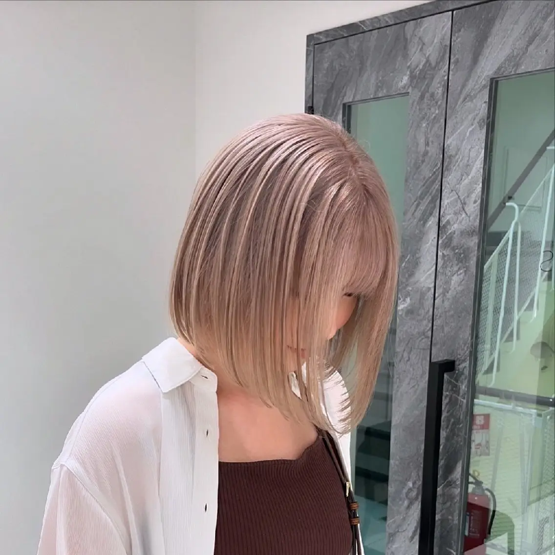 カラー バレイヤージュ ブリーチ ハイライトカラー インナーカラー 髪質改善 piLLon 心斎橋のヘアスタイル