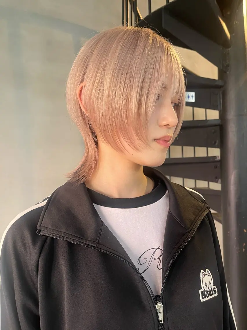 ミディアム ウルフカット カット ヘアカラー 柏 ウルフ/レイヤー 田中佐和🐺のヘアスタイル