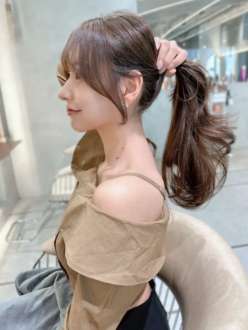 セミロング 顔まわりレイヤー レイヤーカット カット ヘアカラー 縮毛矯正 トリートメント 失敗しないレイヤー/ 顔まわり☀️しゅうとのヘアスタイル