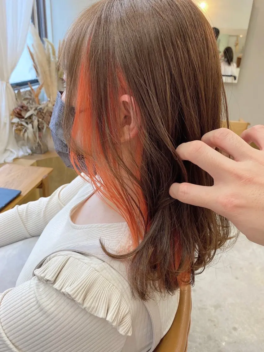 ミディアム カット ヘアカラー トリートメント 🌻花屋併設🌻濱 幸帆のヘアスタイル