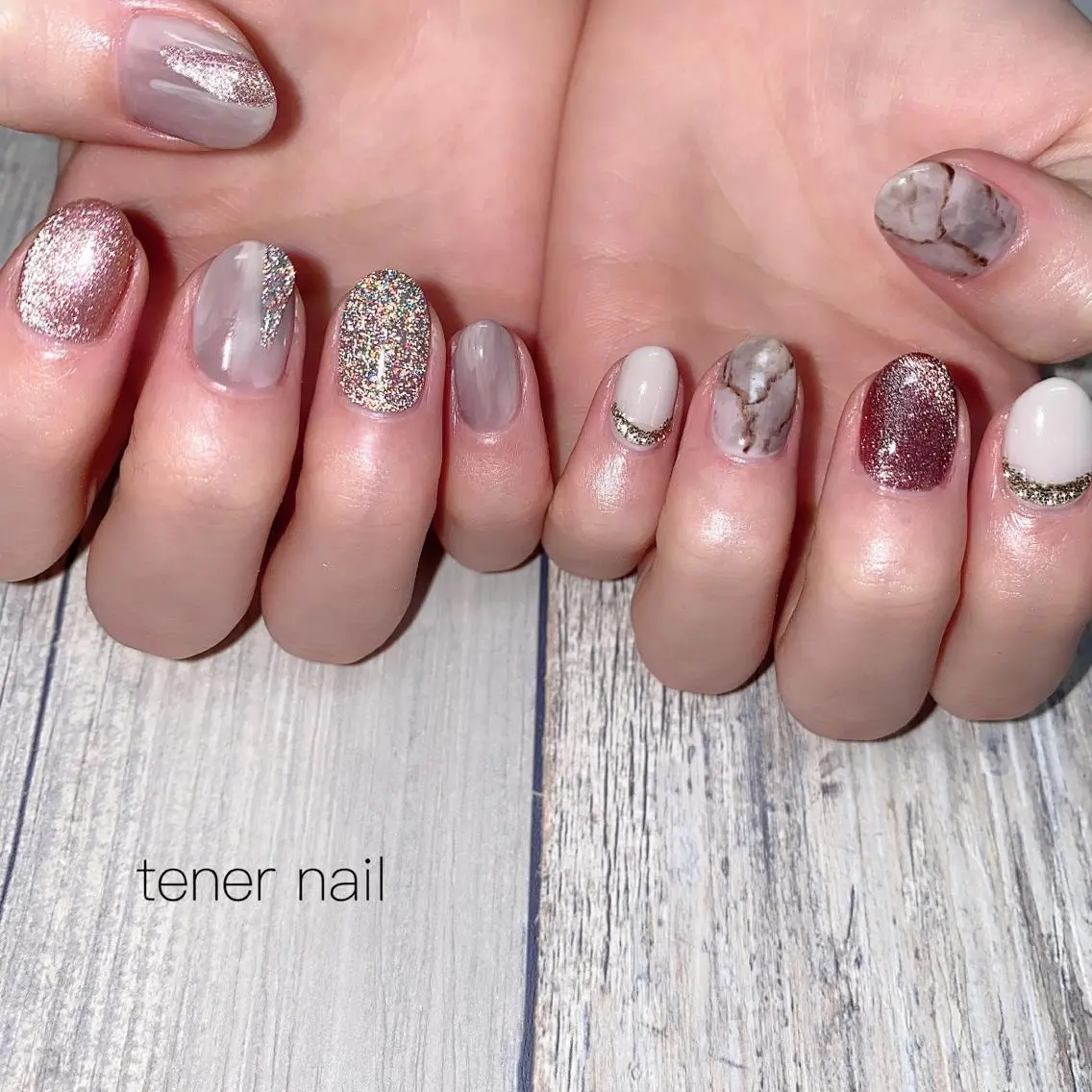 ネイル フラッシュネイル ニュアンスネイル テネルネイル tener nailのネイルデザイン