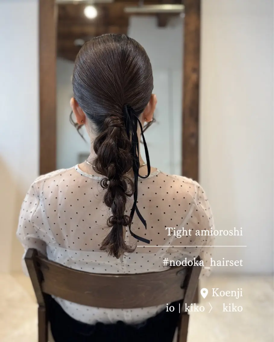 セミロング ヘアアレンジ ヘアセット お呼ばれセット🕊️ 高円寺/太田和のヘアスタイル