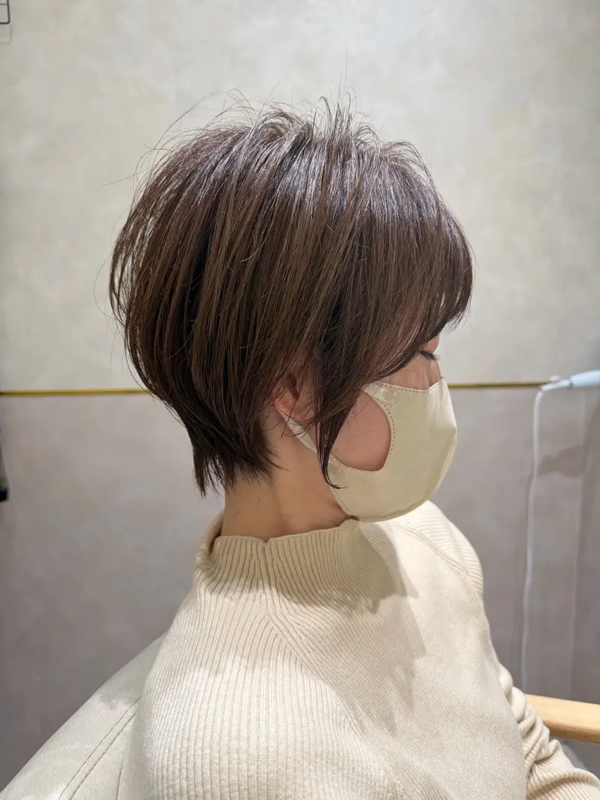 ショート ショートボブ ボブ ショートヘア カット ヘアカラー 福原 優介のヘアスタイル