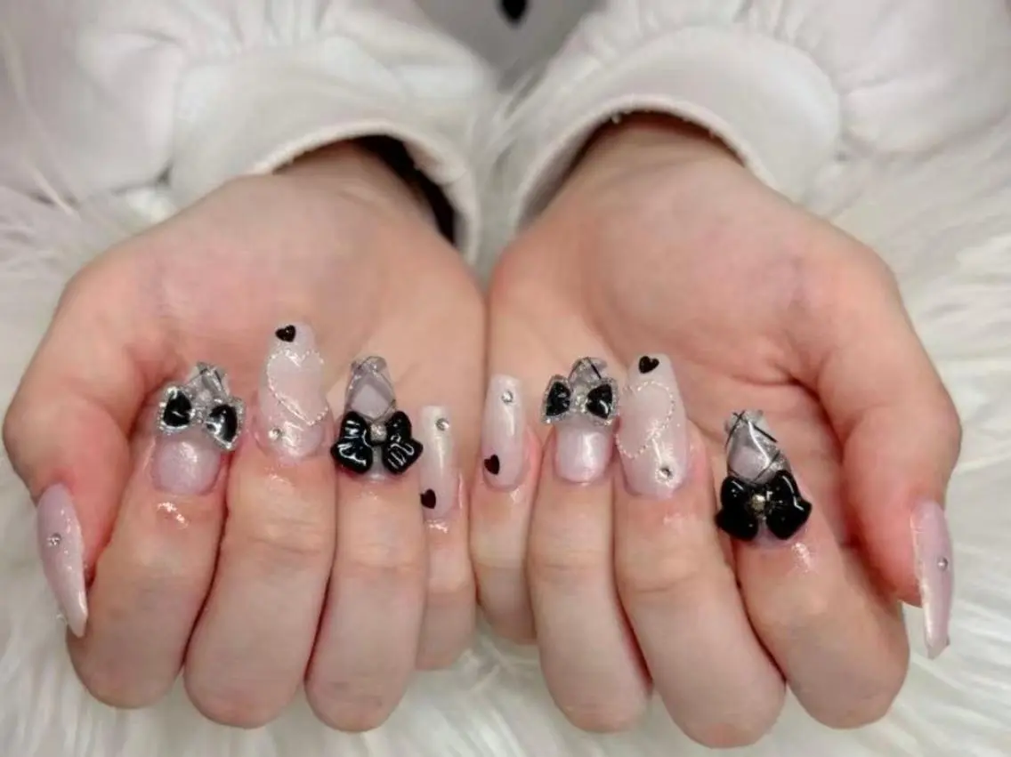 ネイル 長さ出し ジェルネイル 韓国ネイル 持ち込み パラジェル ハンドネイル ハンドケア Hana Bloom Nail💜Akiのネイルデザイン