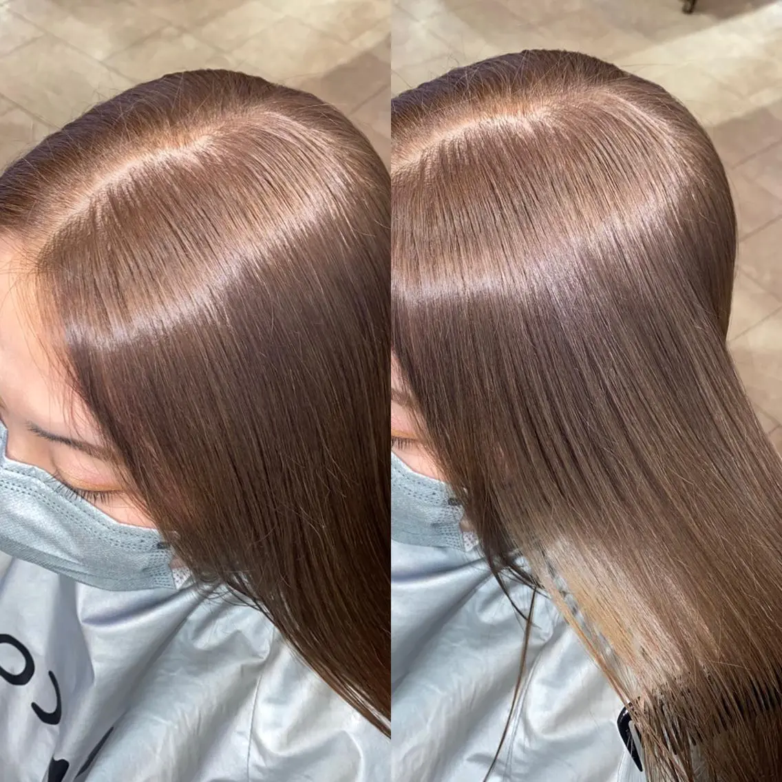 セミロング カラー ヘアアレンジ ベージュカラー 梅田中崎町髪質改善 /オキヒロト/エコルのヘアスタイル