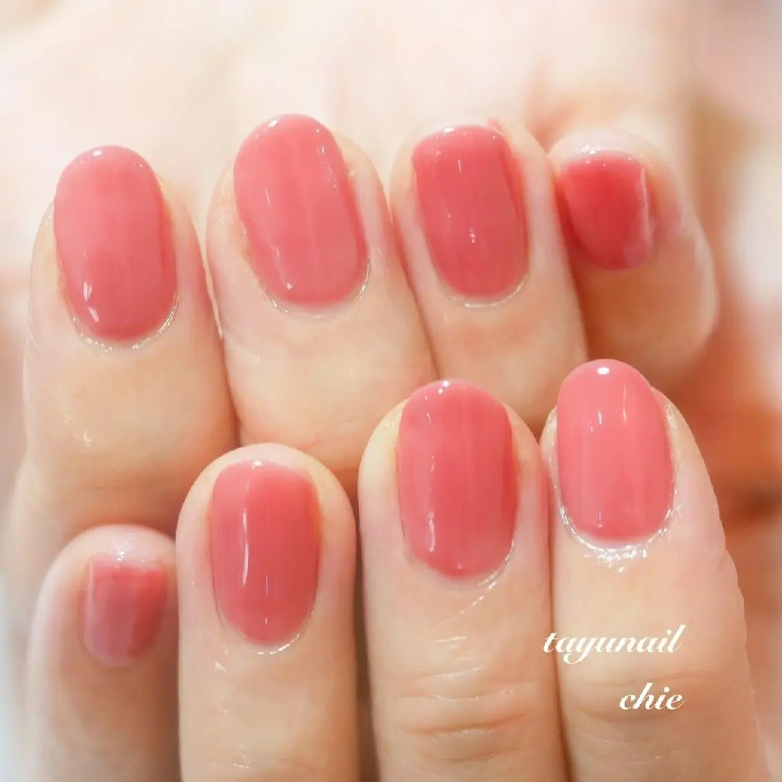 ネイル ブルー ジェルネイル 氷ネイル・うるうるネイル ワンカラーネイル パラジェル ネイルサロン 【たゆnail】のネイルデザイン