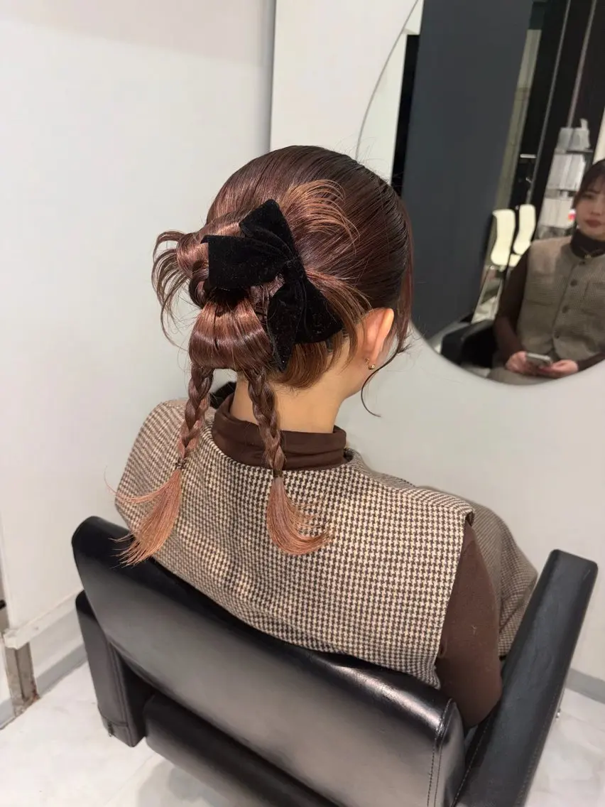 ロング カラー ヘアアレンジ ヘアセット ハイトーンアレンジ 🦋🥀Shuriのヘアスタイル