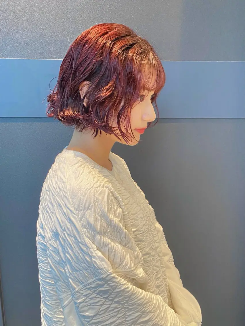 ショート カラー パーマ カット ヘアカラー パーマ トリートメント mai / linoah˚✧のヘアスタイル