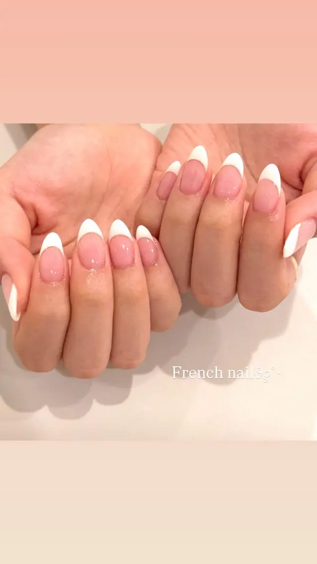 ネイル フレンチネイル ハンドネイル 中村 結菜のネイルデザイン