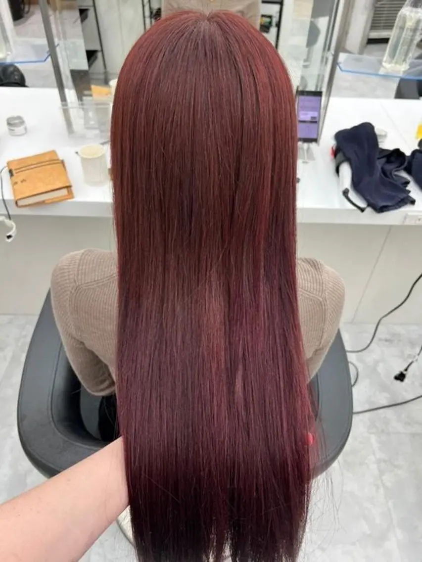 カラー 黒髪 卒業式のヘアスタイル 縮毛矯正 ヘアカラー 🍒renka🍒 ボブ/ショート/暖色のヘアスタイル