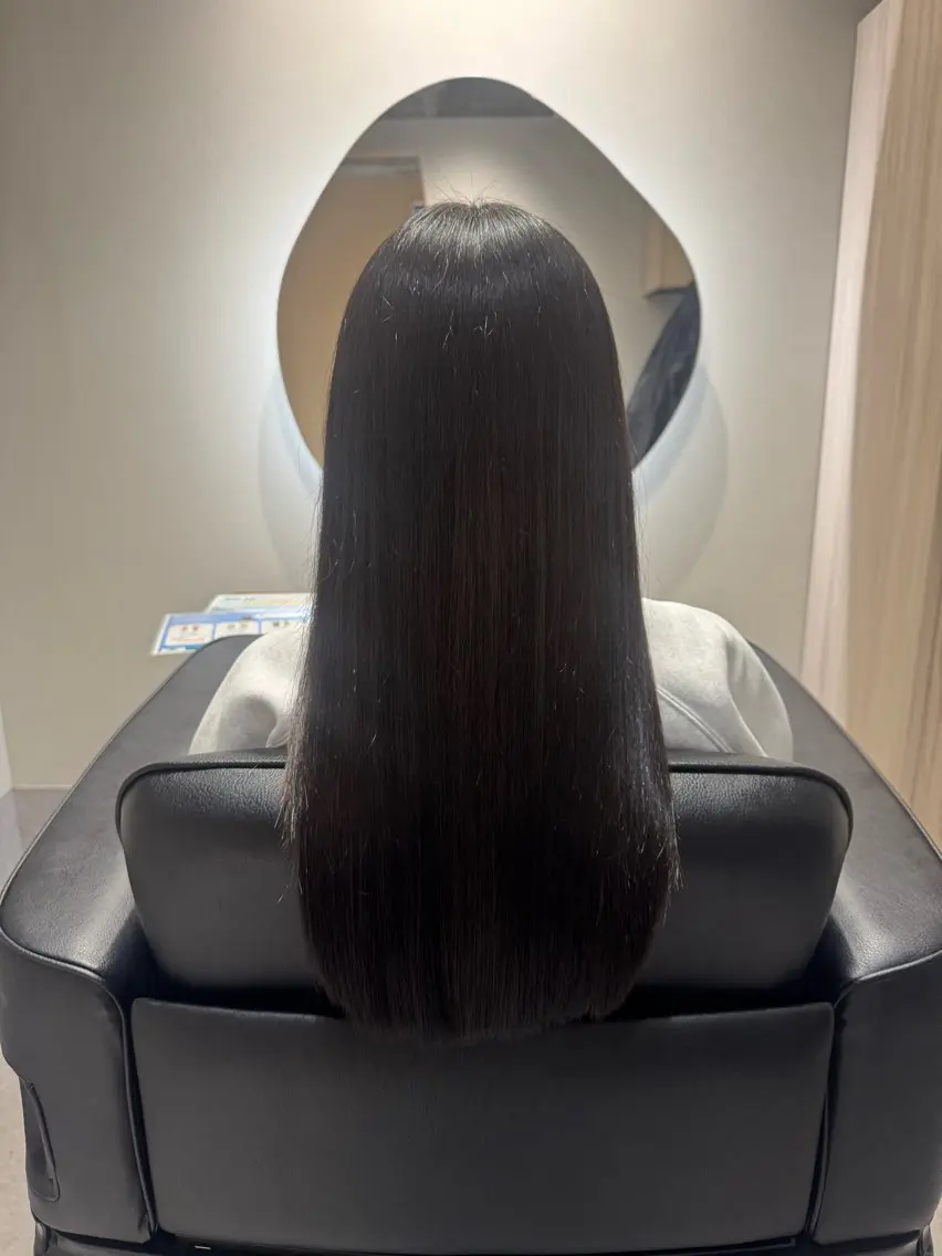ロング カット ヘアカラー 縮毛矯正 トリートメント 博多美容室NAVY 橋本心縮毛矯正のヘアスタイル