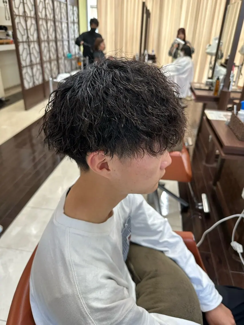 ショート カラー パーマ メンズ カット パーマ ヘアセット 成田No.1 メンズヘア/清和武虎のヘアスタイル