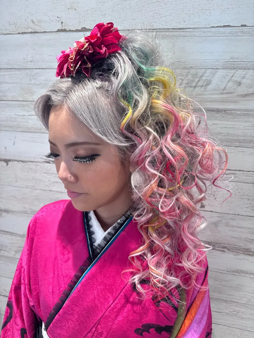 ロング ヘアアレンジ ヘアセット アイブロウ🎀 ヘアメ🎀みくの眉毛・アイブロウイメージ