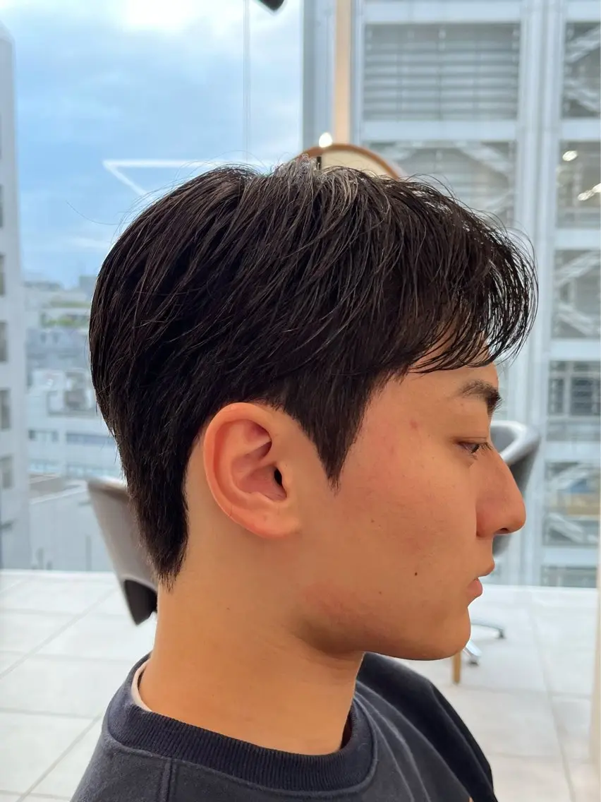 ショート パーマ メンズ カット パーマ トリートメント ヘアセット 🏆メンズヘア特化 🥇代表りんぺーのヘアスタイル