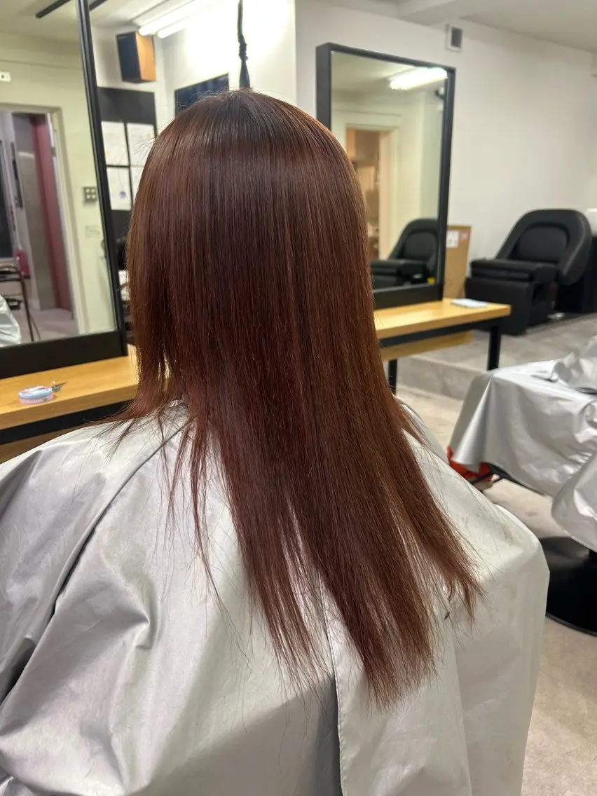 ロング カラー 縮毛矯正 🐬レイヤー /透明感/あいか🫧のヘアスタイル