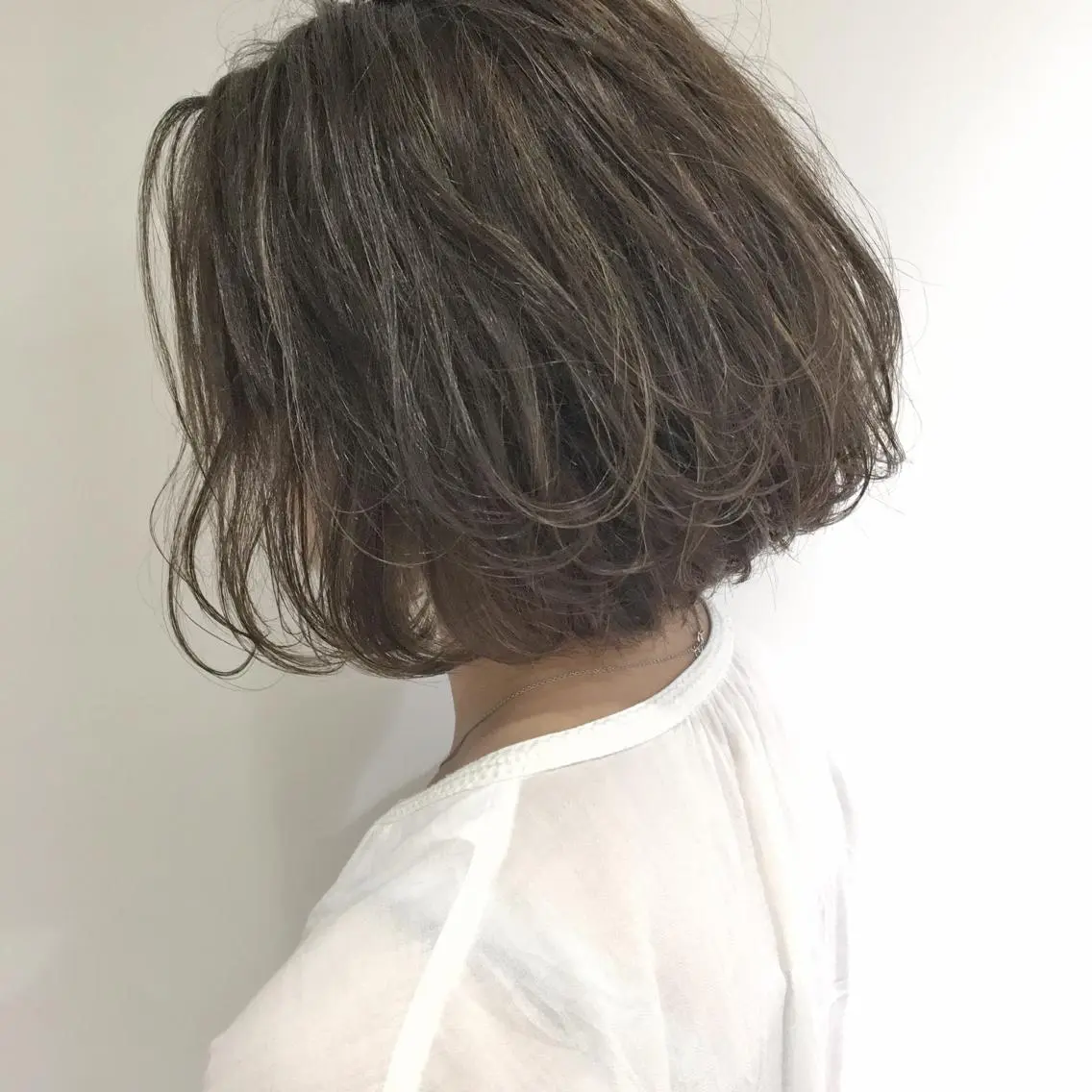 ミディアム ハイライト ボブ/縮毛矯正 🌟梅田盛一🌟のヘアスタイル