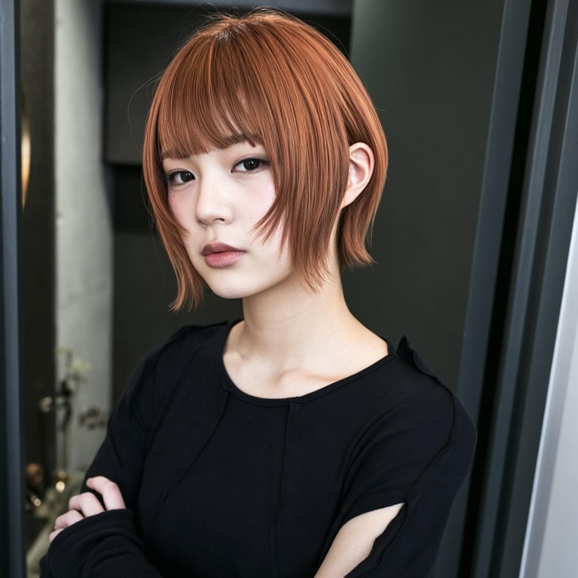 ショート カラー ヘアカラー デジタルパーマ/ボブ 表参道/さえのヘアスタイル