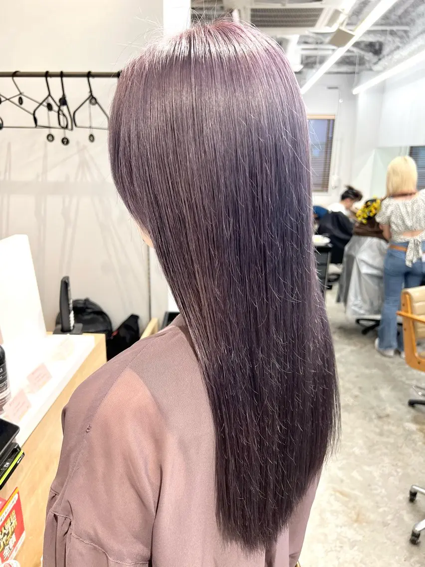 セミロング カラー ラベンダーカラー ラベンダーグレー 代表 YUKI ☆のヘアスタイル