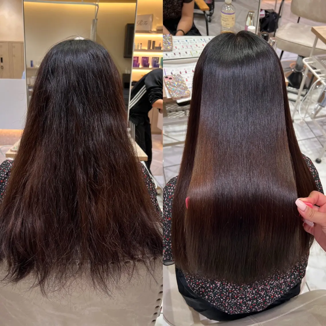 ロング カット 縮毛矯正 酸性ストレート人気 No,1/カスミ🩰のヘアスタイル