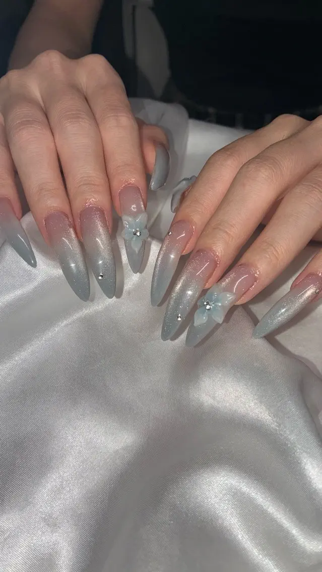 ネイル フラワーネイル ジェルネイル マグネットネイル ハンドネイル Nail ヌシん家 AKANEのネイルデザイン