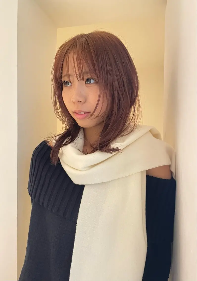 ミディアム カラー レイヤーカット カット chiharu ボブ/レイヤーのヘアスタイル