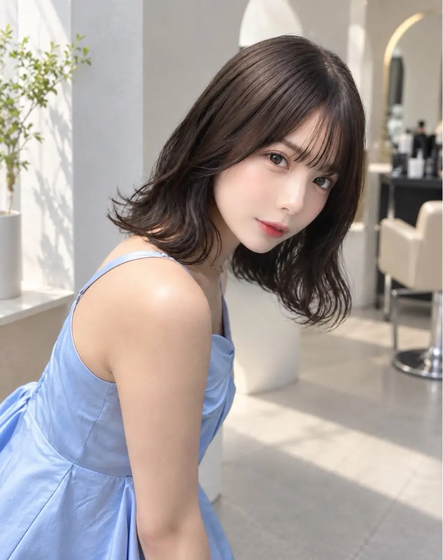 ミディアム パーマ ミディアムパーマ ボブ ボブパーマ RYOのヘアスタイル