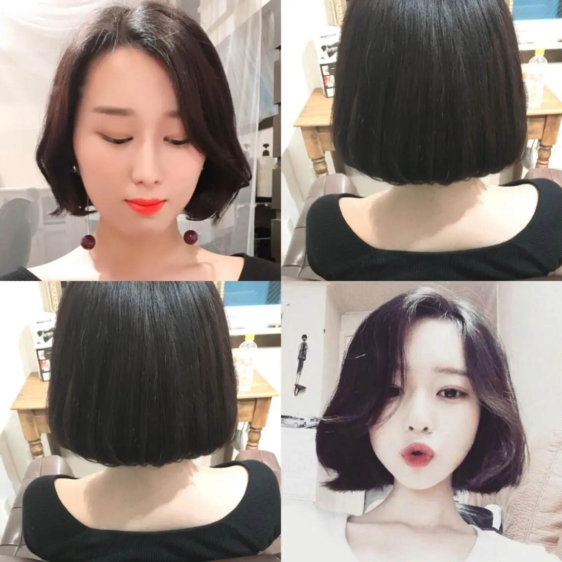 ショート ヘアアレンジ タンバルモリ 韓国風ヘア オルチャンヘア 柔らか垢抜けｶﾗｰと ｶｯﾄ🫧ASUKAのヘアスタイル