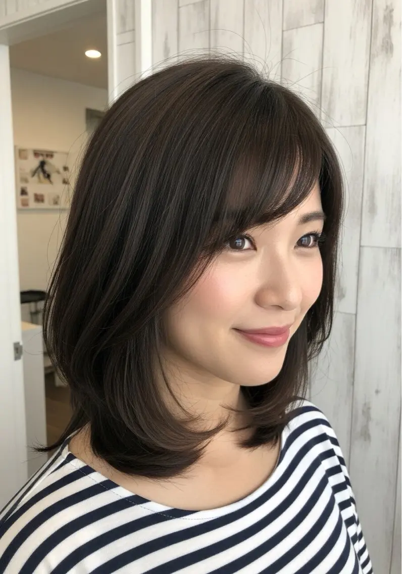 ミディアム カラー パーマ Mio ✂︎ラパーチェのヘアスタイル