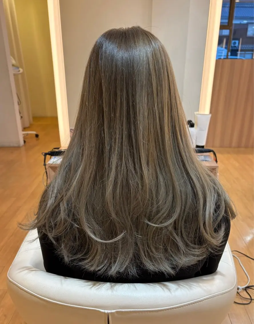 ロング カラー カット ヘアカラー レイヤー/艶カラー 奥野恭平のヘアスタイル