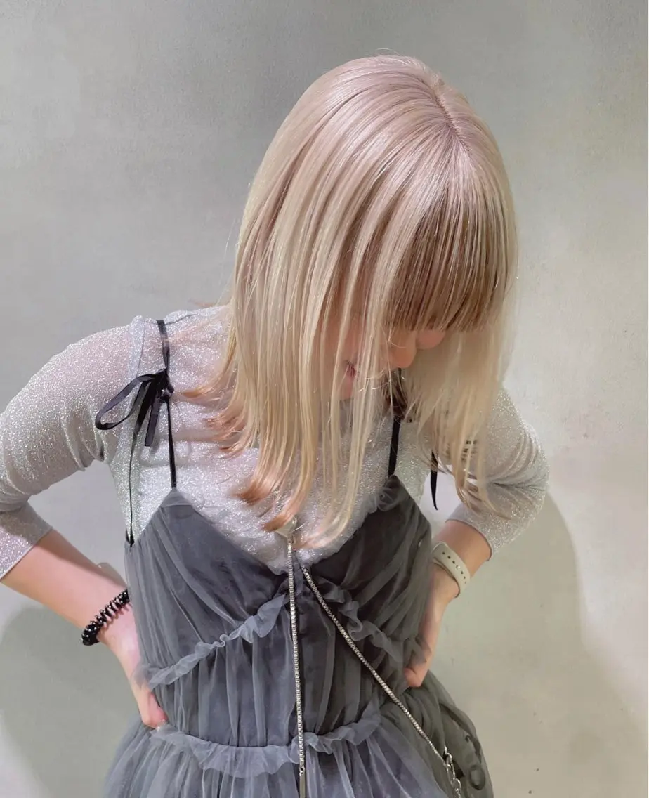 ミディアム カラー ヘアアレンジ ヘアカラー トリートメント ヘッドスパ ヘアセット ショート特化⌇ カラー⌇妃菜🎀のヘアスタイル