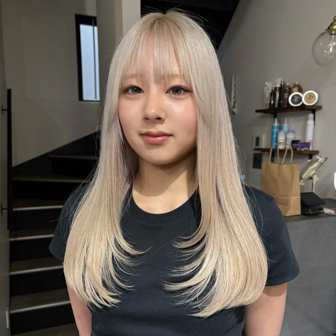 ロング カット ヘアカラー ハイトーン指名No. 1/レイヤー/みさきのヘアスタイル