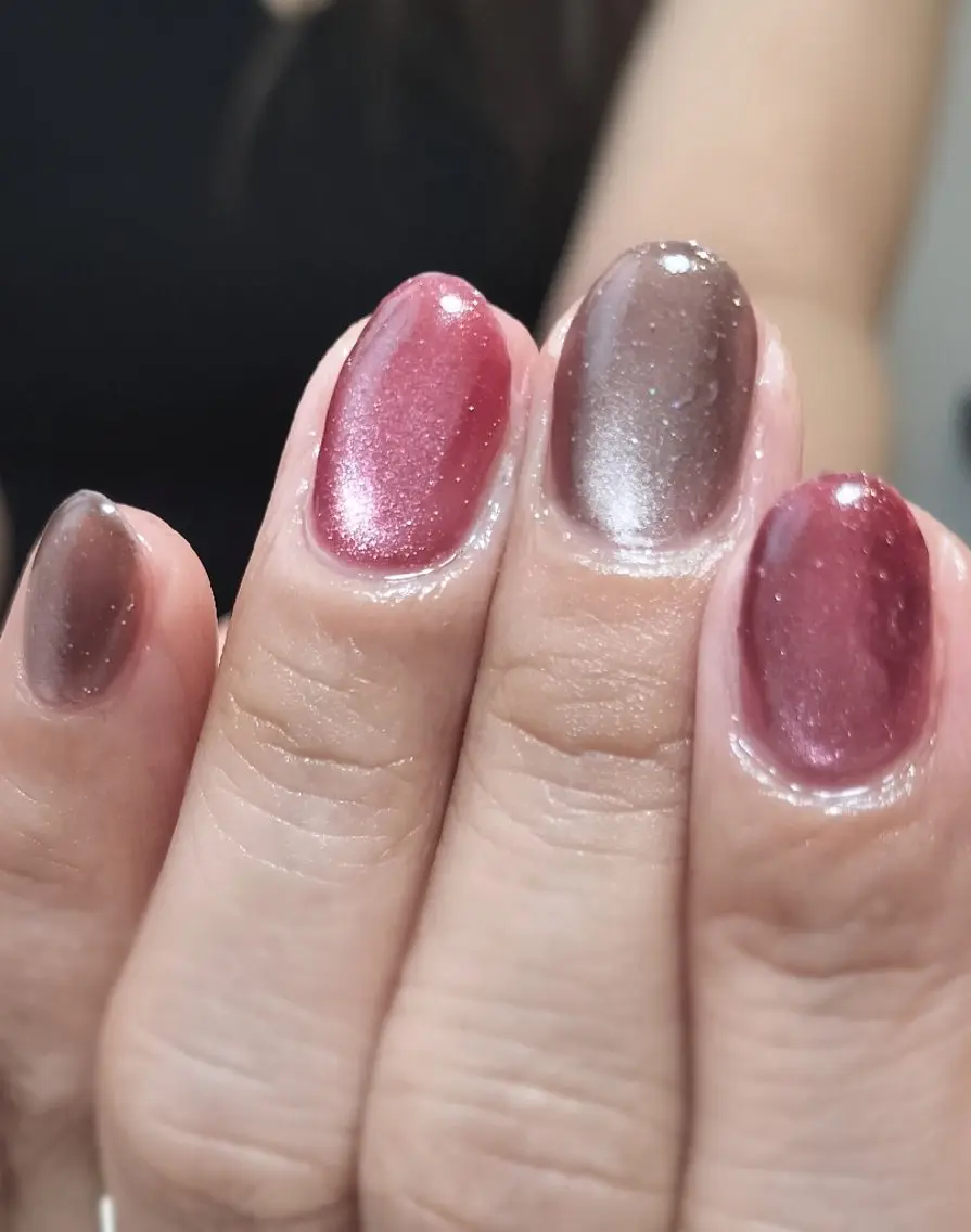 ネイル ブラウン ハンドネイル moff.(ﾓﾌ) nail salonのネイルデザイン