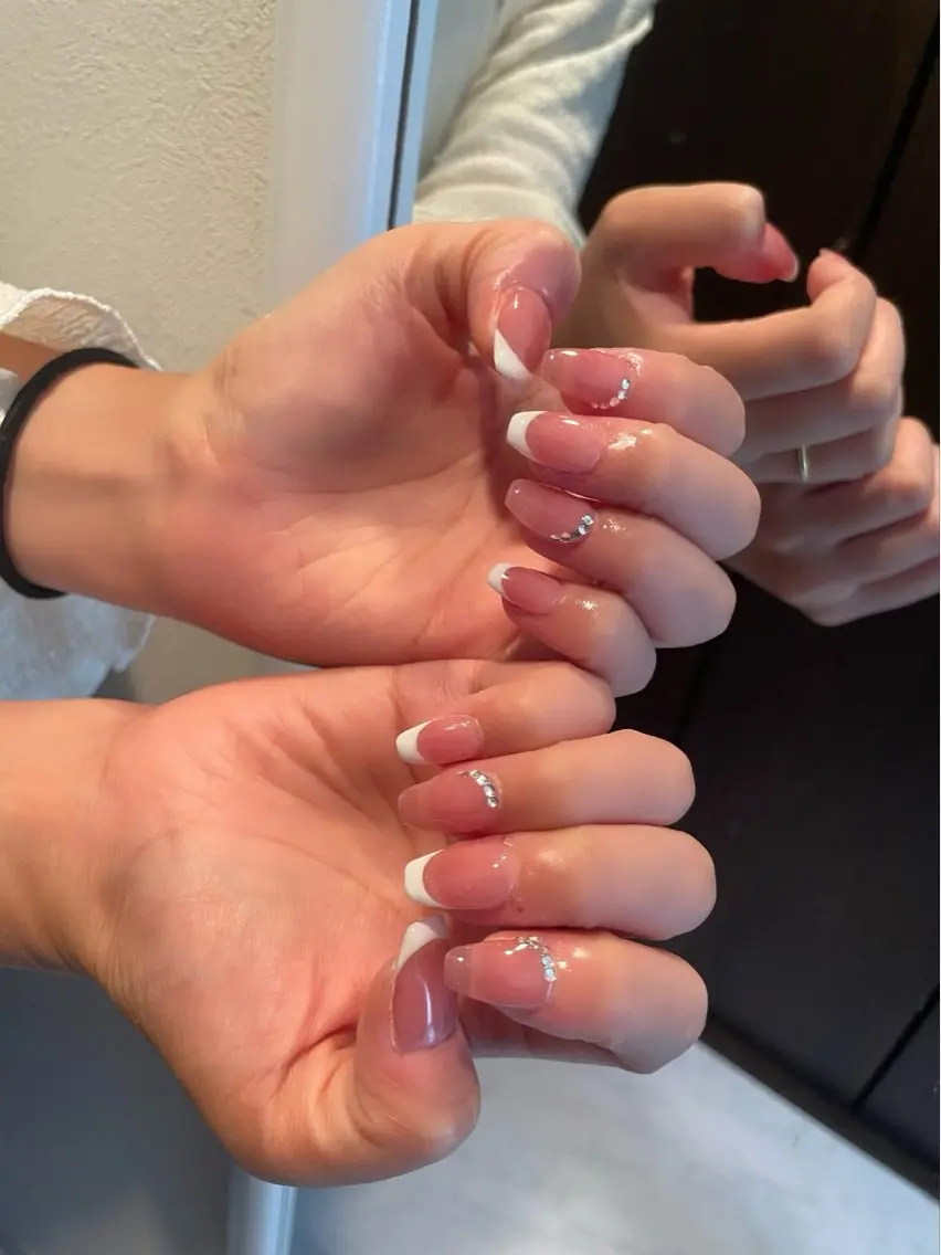 ネイル フレンチネイル 韓国ネイル ピンク ピンクベージュ スカルプネイル ハンドネイル Nail salon 🎀Angeのネイルデザイン