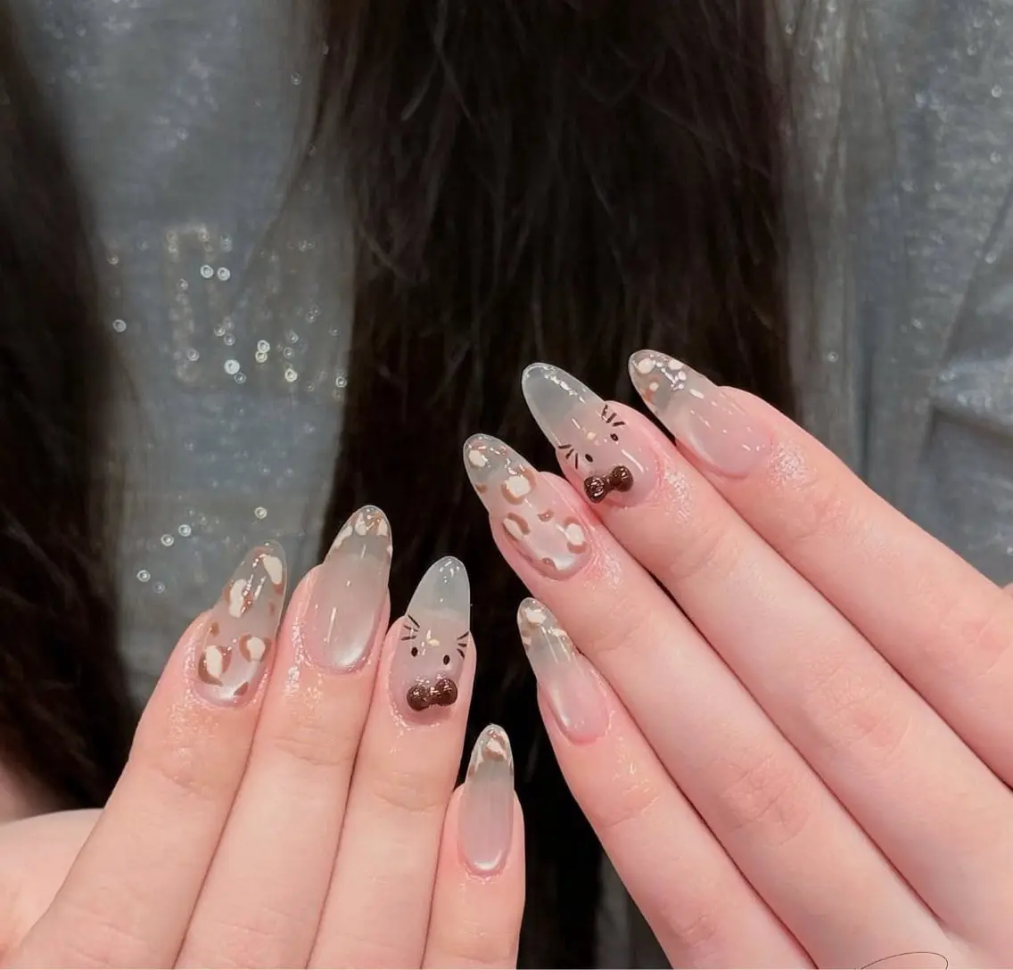 ミディアム 韓国風ヘア ハンドネイル Aila Nail ShinOkuboのネイルデザイン