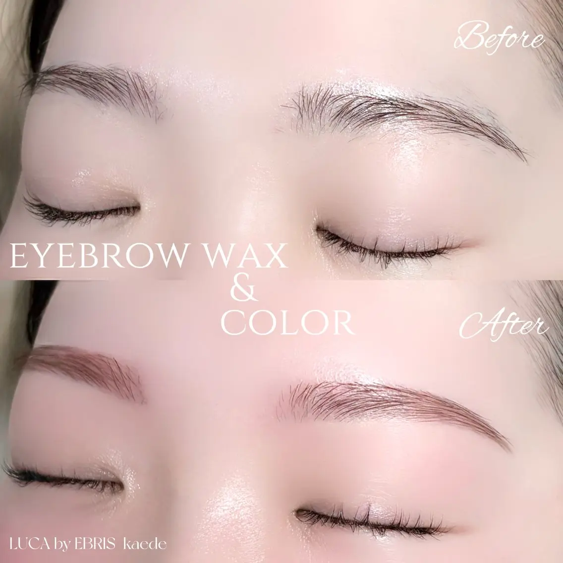 ミニモ学割U24🌸アイブロウWAX➕カラー🤎【オーガニックwax使用/間引き・メイク込】メンズ可🚹◎の写真