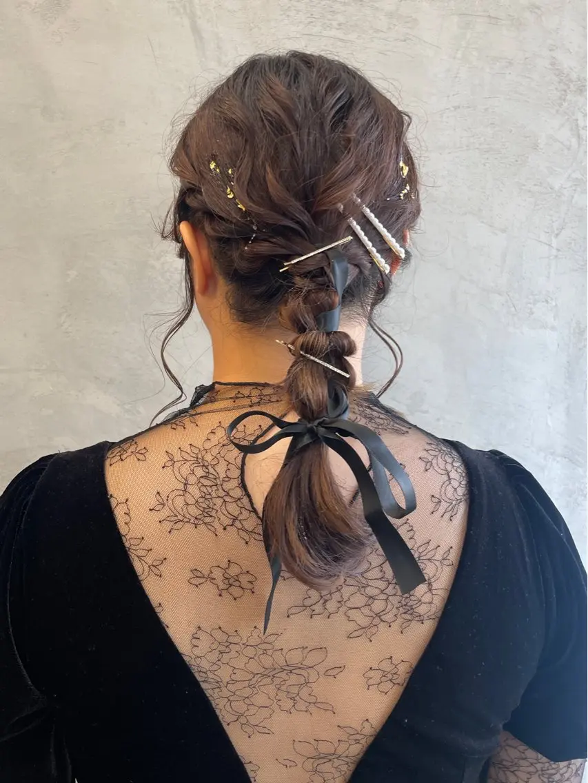 ヘアアレンジ ヘアセット 博多ブリーチ /Ririkaのヘアスタイル