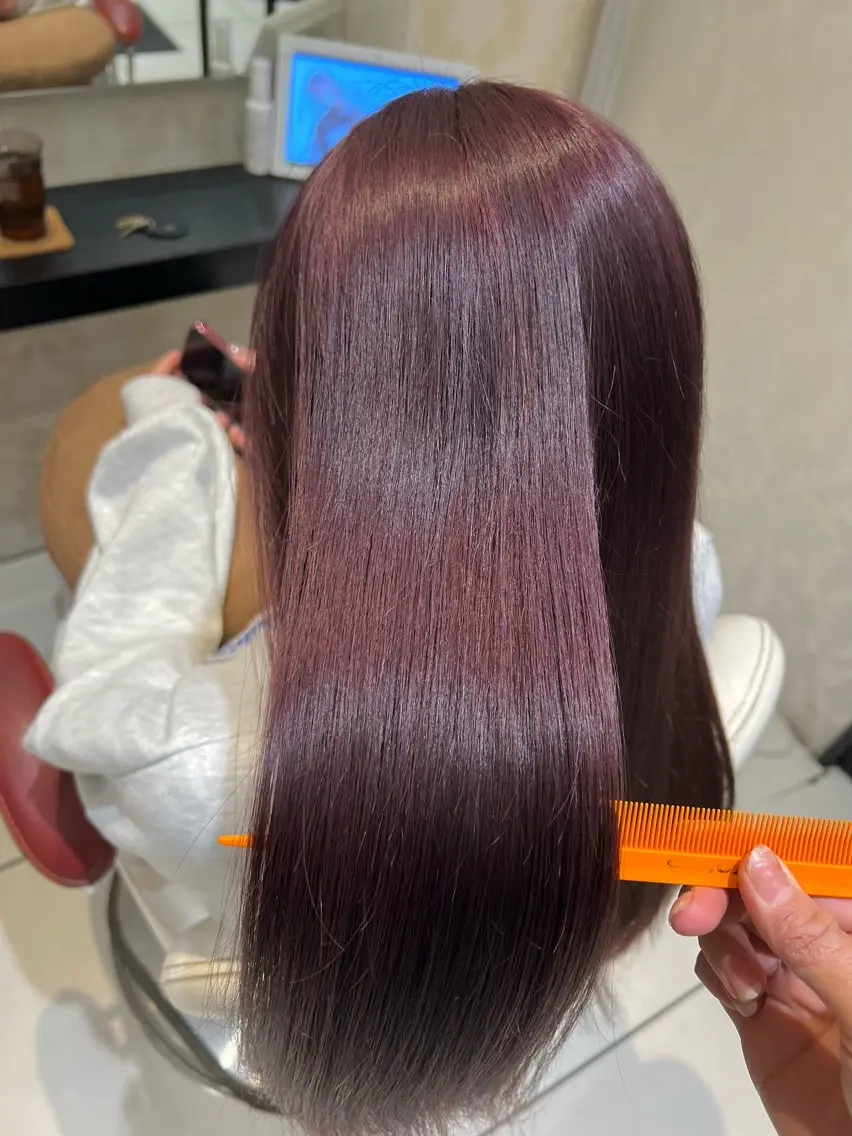 カラー カシス ＊カラー・パーマ＊ 植松彩音のヘアスタイル