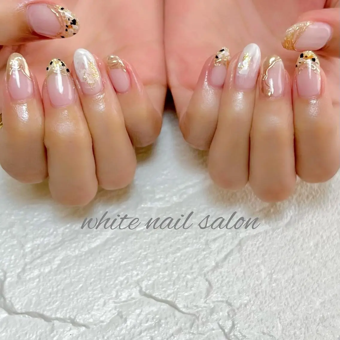 ネイル フットネイル ジェルネイル ハードジェル ラメ(グリッター) 持ち込み ハンドネイル white nail salonのネイルデザイン