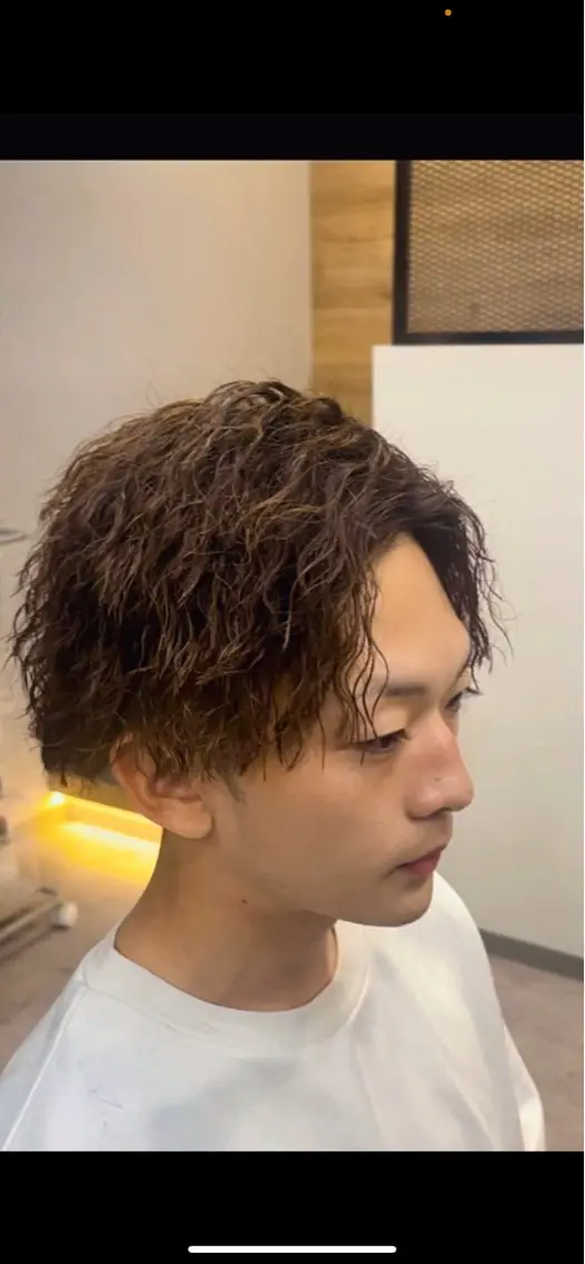 パーマ メンズ メンズパーマ スパイラルパーマ カット パーマ ヘアセット 【Men's Lapis横浜】翔太のヘアスタイル