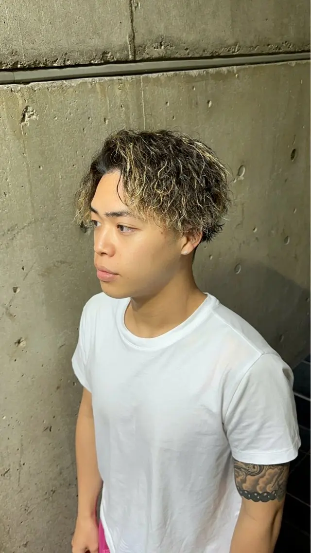 【カット＆パーマ＆ハイライト】の写真