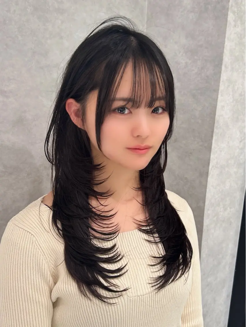 ロング レイヤーカット 🥇KEN /レイヤー/カラーのヘアスタイル
